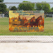 Customize Farm Fall Harvest Horse Drawn Wagon Ride 横断幕 (インサイチュ)