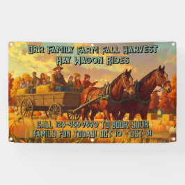 Customize Farm Fall Harvest Horse Drawn Wagon Ride 横断幕