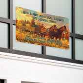 Customize Farm Fall Harvest Horse Drawn Wagon Ride 横断幕 (ビルの外側)