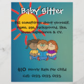 Customize Flyers - Baby Sitter チラシ (正面)