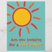 Customize Flyers - Baby Sitter チラシ (裏面)