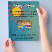 Customize Flyers - Baby Sitter チラシ (手)