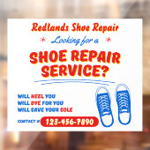 Customize Funny Shoe Repair Service Promo ウィンドウサイン (シート2)
