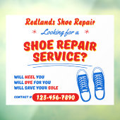 Customize Funny Shoe Repair Service Promo ウィンドウサイン (シート3)