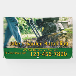 Customize Garden Rototilling Service Business  横断幕