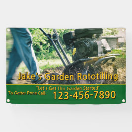 Customize Garden Rototilling Service Business  横断幕