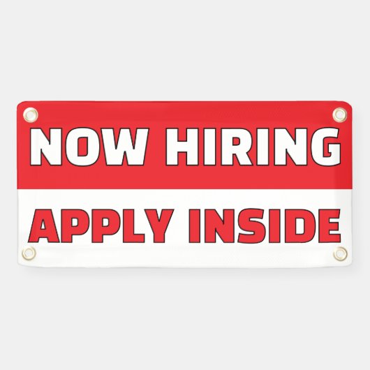 Customize Generic Now Hiring Apply Inside 横断幕 (横)