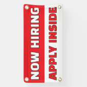 Customize Generic Now Hiring Apply Inside 横断幕 (縦)