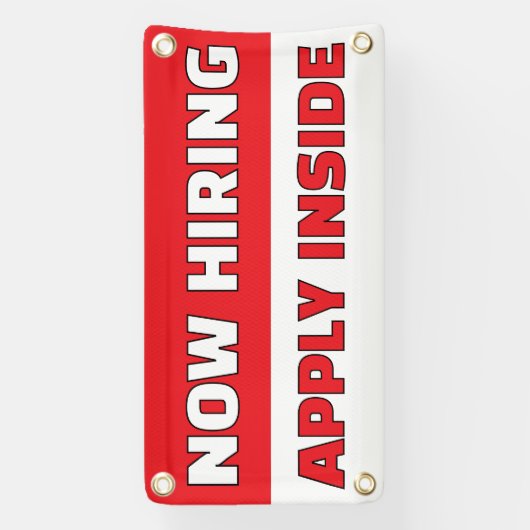 Customize Generic Now Hiring Apply Inside 横断幕 (縦)