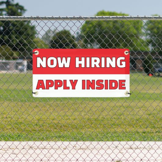 Customize Generic Now Hiring Apply Inside 横断幕 (インサイチュ)