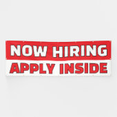 Customize Generic Now Hiring Apply Inside 横断幕 (横)