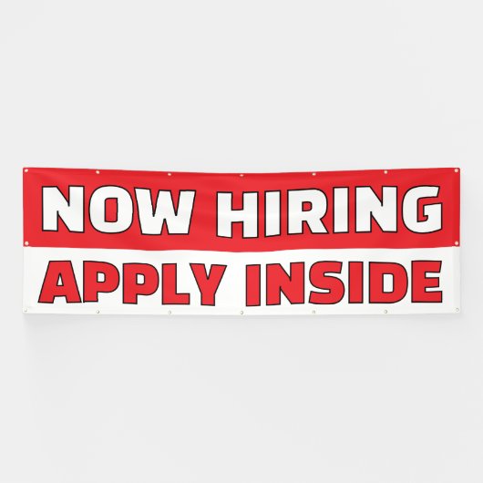 Customize Generic Now Hiring Apply Inside 横断幕 (横)