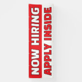 Customize Generic Now Hiring Apply Inside 横断幕 (縦)