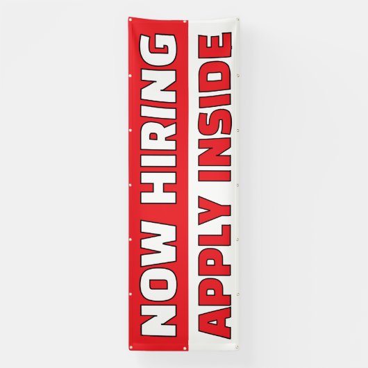 Customize Generic Now Hiring Apply Inside 横断幕 (縦)