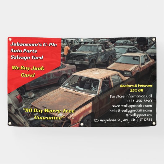 Customize Generic U Pic Em Auto Parts Scrap Yard  横断幕 (横)