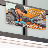 Customize Gutter Cleaning Repair Service Fence 横断幕 (ビルの外側)
