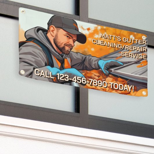 Customize Gutter Cleaning Repair Service Fence 横断幕 (ビルの外側)