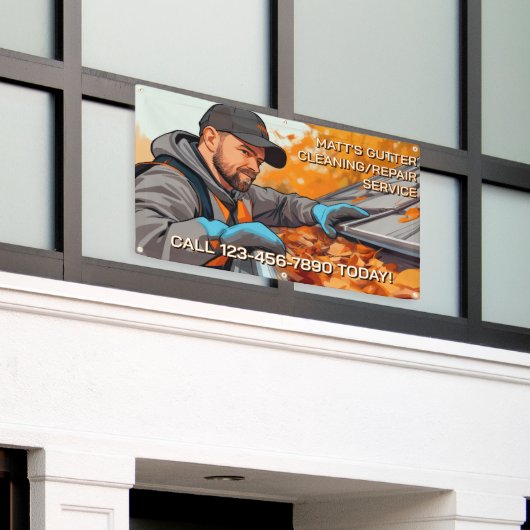 Customize Gutter Cleaning Repair Service Fence 横断幕 (ビルの外側)