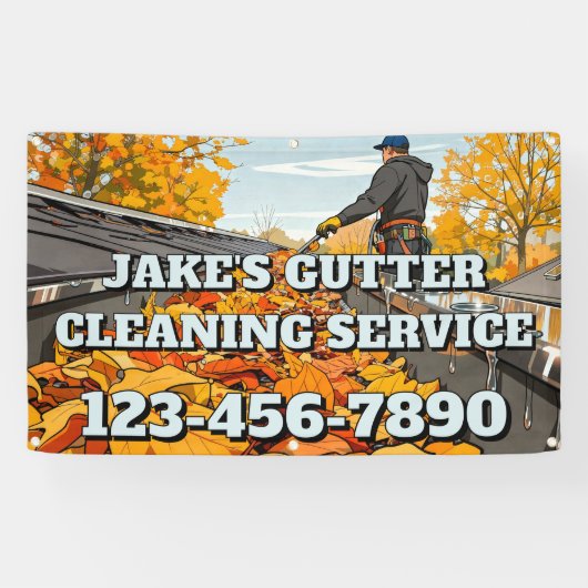 Customize Home Gutter Cleaning Business Promo 横断幕 (横)