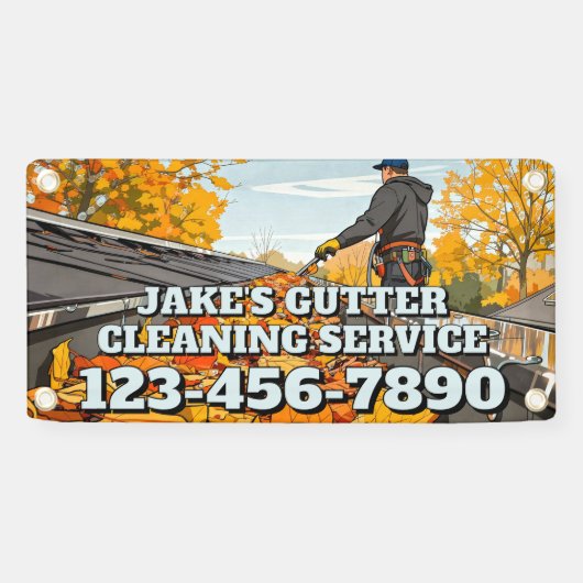 Customize Home Gutter Cleaning Business Promo 横断幕 (横)