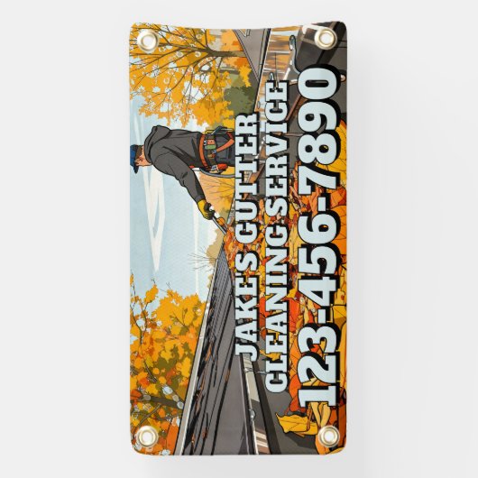 Customize Home Gutter Cleaning Business Promo 横断幕 (縦)