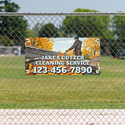 Customize Home Gutter Cleaning Business Promo 横断幕 (インサイチュ)