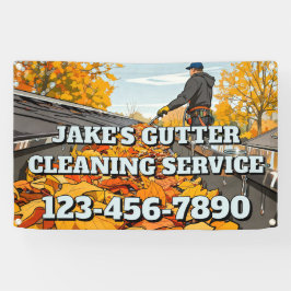 Customize Home Gutter Cleaning Business Promo 横断幕