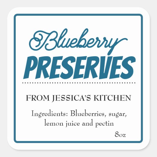 Customize Homemade label HM001_25rdv2 スクエアシール (正面)