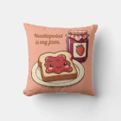 [Customize] is my jam - cute jam and toast cartoon クッション (正面)