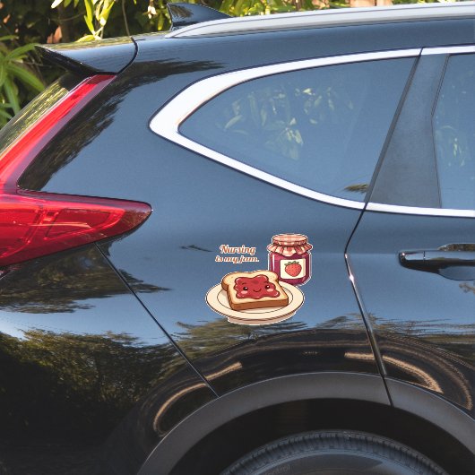 [Customize] is my jam - cute jam and toast cartoon シール (車体側面)