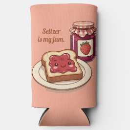 [Customize] is my jam - cute jam and toast cartoon スリム缶クーラー
