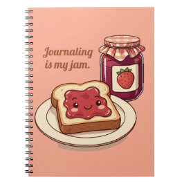 [Customize] is my jam - cute jam and toast cartoon ノートブック
