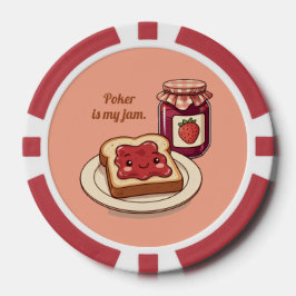 [Customize] is my jam - cute jam and toast cartoon ポーカーチップ