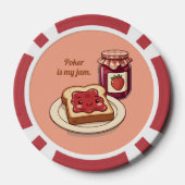 [Customize] is my jam - cute jam and toast cartoon ポーカーチップ (裏面)