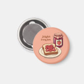 [Customize] is my jam - cute jam and toast cartoon マグネット (正面/裏面)
