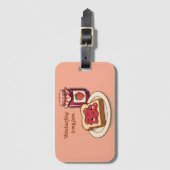 [Customize] is my jam - cute jam and toast cartoon ラゲッジタグ (正面縦)