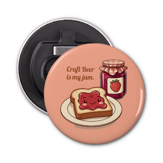 [Customize] is my jam - cute jam and toast cartoon 栓抜き (正面)