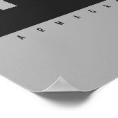 CUSTOMIZE IT Black and White Pop Art Cow Poster ポスター (角)