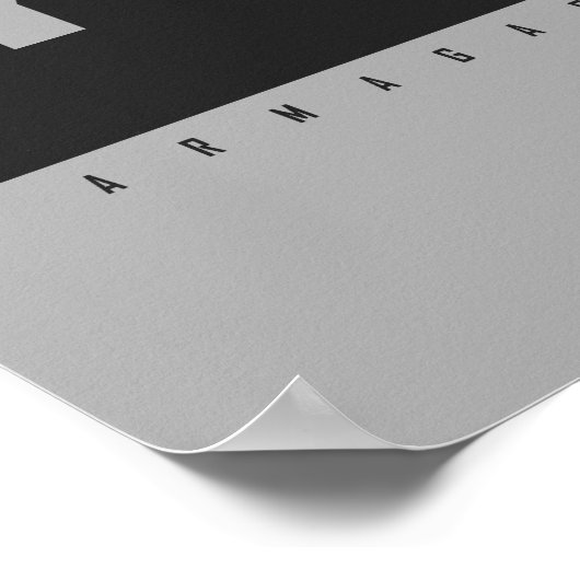 CUSTOMIZE IT Black and White Pop Art Cow Poster ポスター (角)