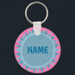 CUSTOMIZE IT Blue Sun Sunshine Name Tag Your Text キーホルダー<br><div class="desc">Decorate your outfit with this cool art keychain. Makes a great  gift! You can customize it and add text too. Check my shop for lots more colors and patterns! Let me know if you'd like something custom too.</div>
