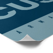 CUSTOMIZE IT Red White Blue Pop Art Cow Poster ポスター (角)