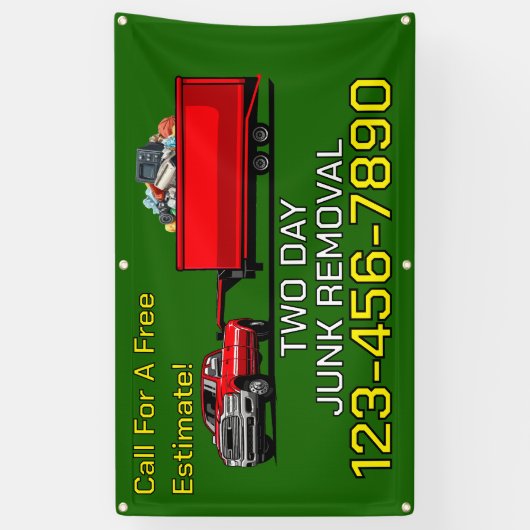 Customize Junk Removal Business Promotional 横断幕 (縦)