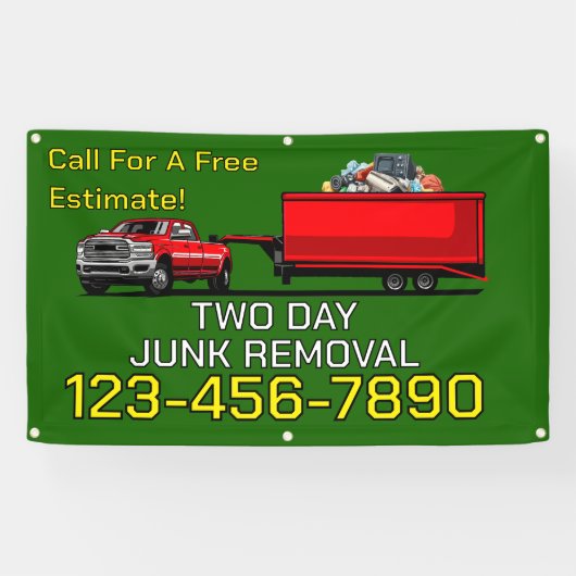 Customize Junk Removal Business Promotional 横断幕 (横)