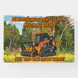 Customize Land Clearing Mulching Service Business 横断幕
