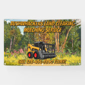 Customize Land Clearing Mulching Service Business  横断幕 (横)
