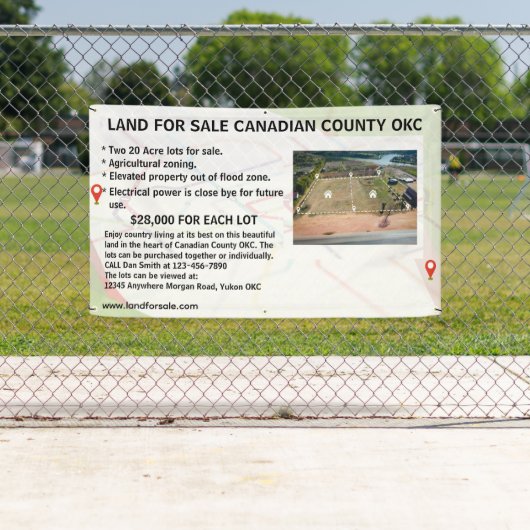 Customize Land Lot Property For Sale Logo Agent  横断幕 (インサイチュ)