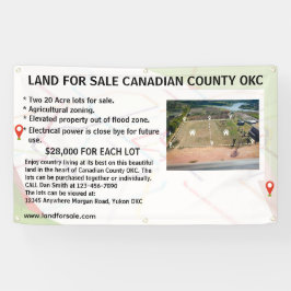 Customize Land Lot Property For Sale Logo Agent  横断幕