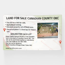Customize Land Lot Property For Sale Logo Agent  横断幕
