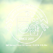 Customize Laundromat Room Wash Fold Business  ウィンドウサイン (シート3)