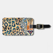 Customize Leopard and Jungle Luggage Tag ラゲッジタグ (正面横)